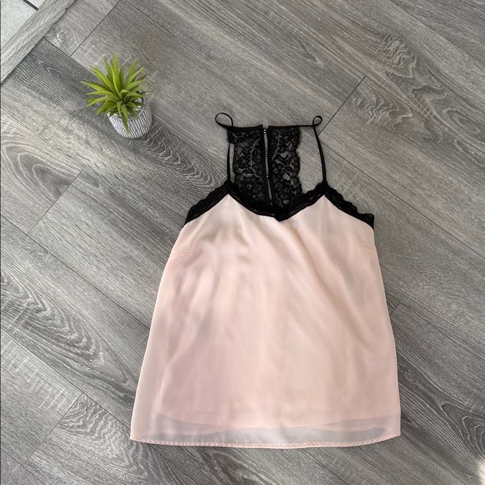 Elegant Lace Trim Pink Blouse